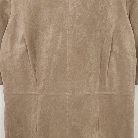 Tan Faux Suede Mini Dress - Picture 2 of 8